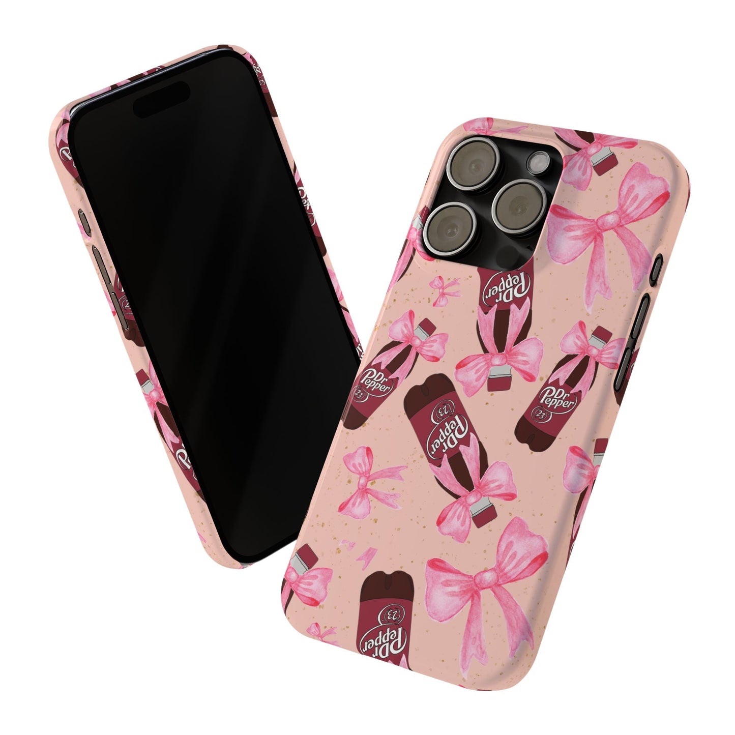 Phone Case - Bow Soda Pink Design