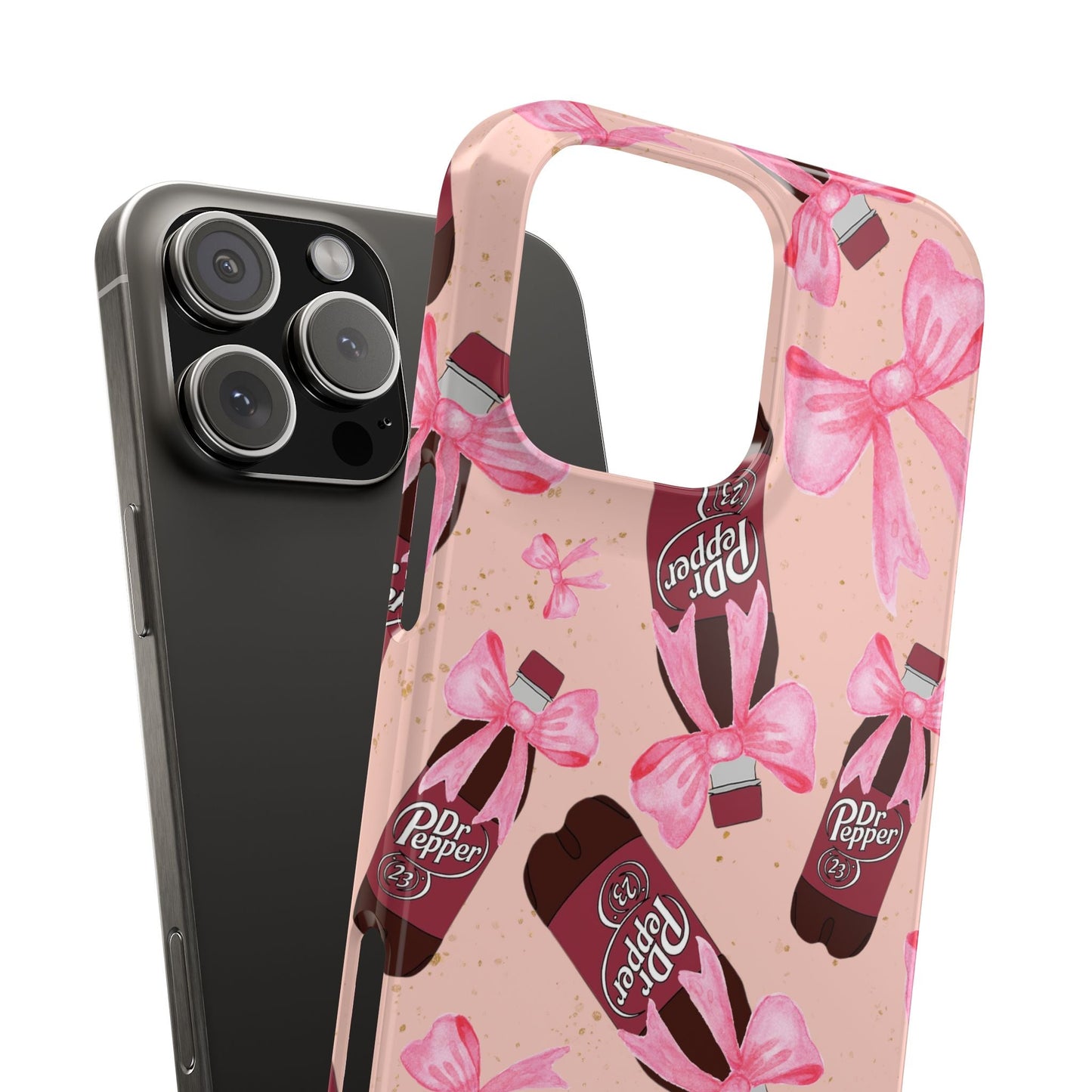 Phone Case - Bow Soda Pink Design