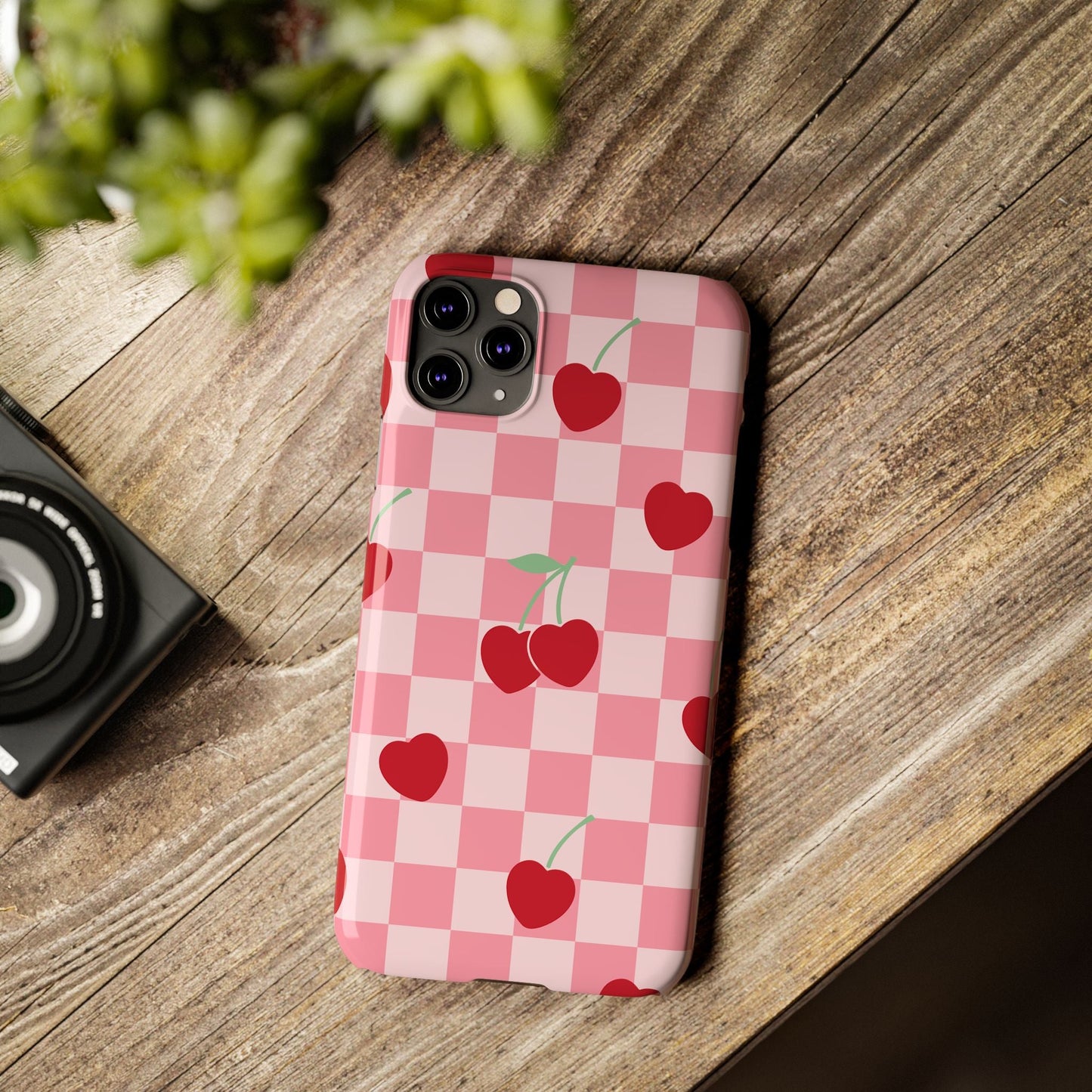 Cherry Checker Phone Case