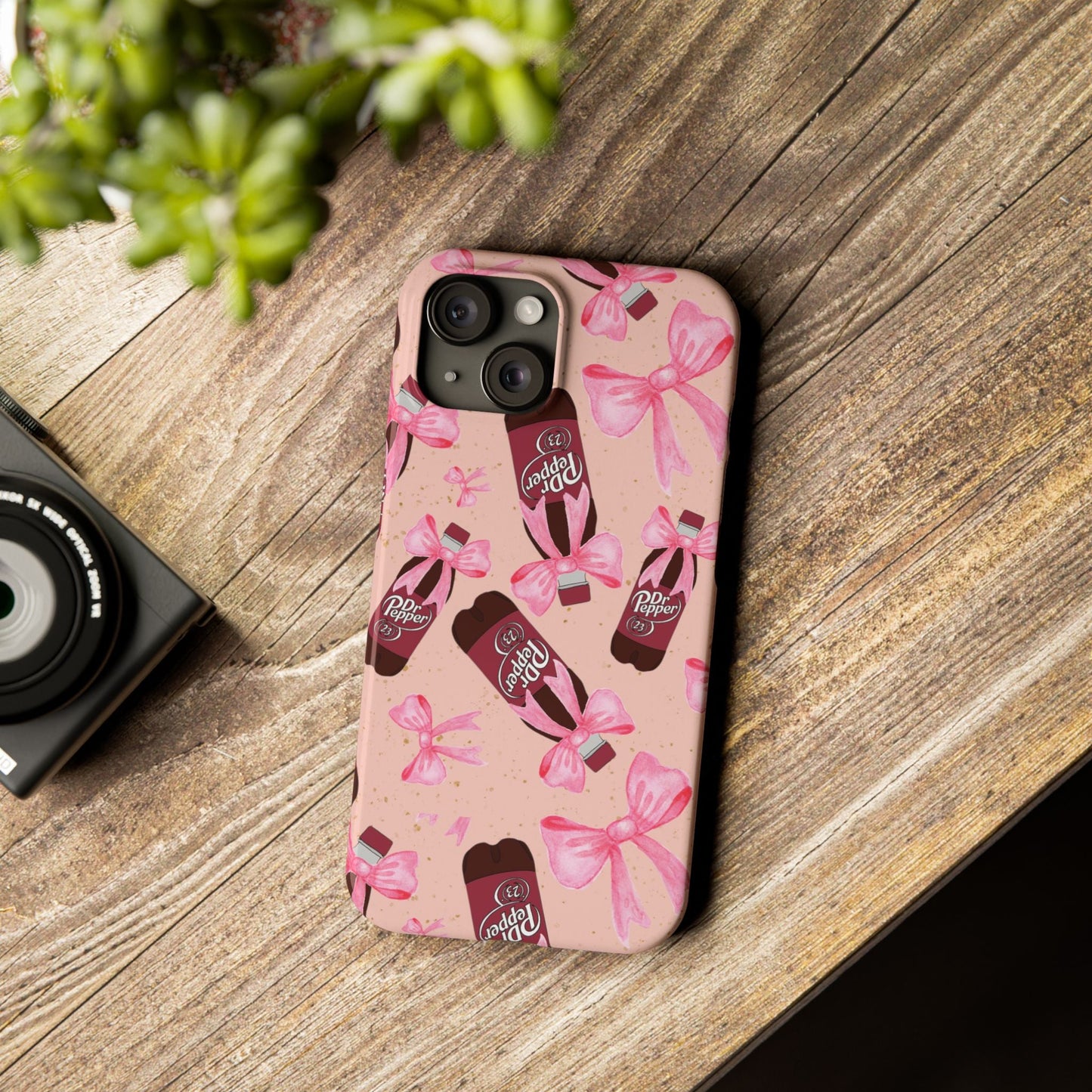 Phone Case - Bow Soda Pink Design