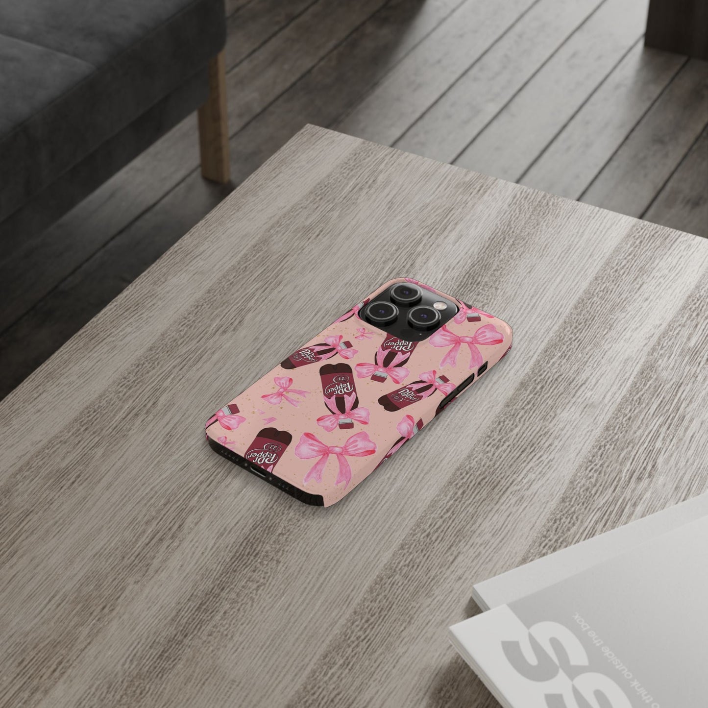 Phone Case - Bow Soda Pink Design