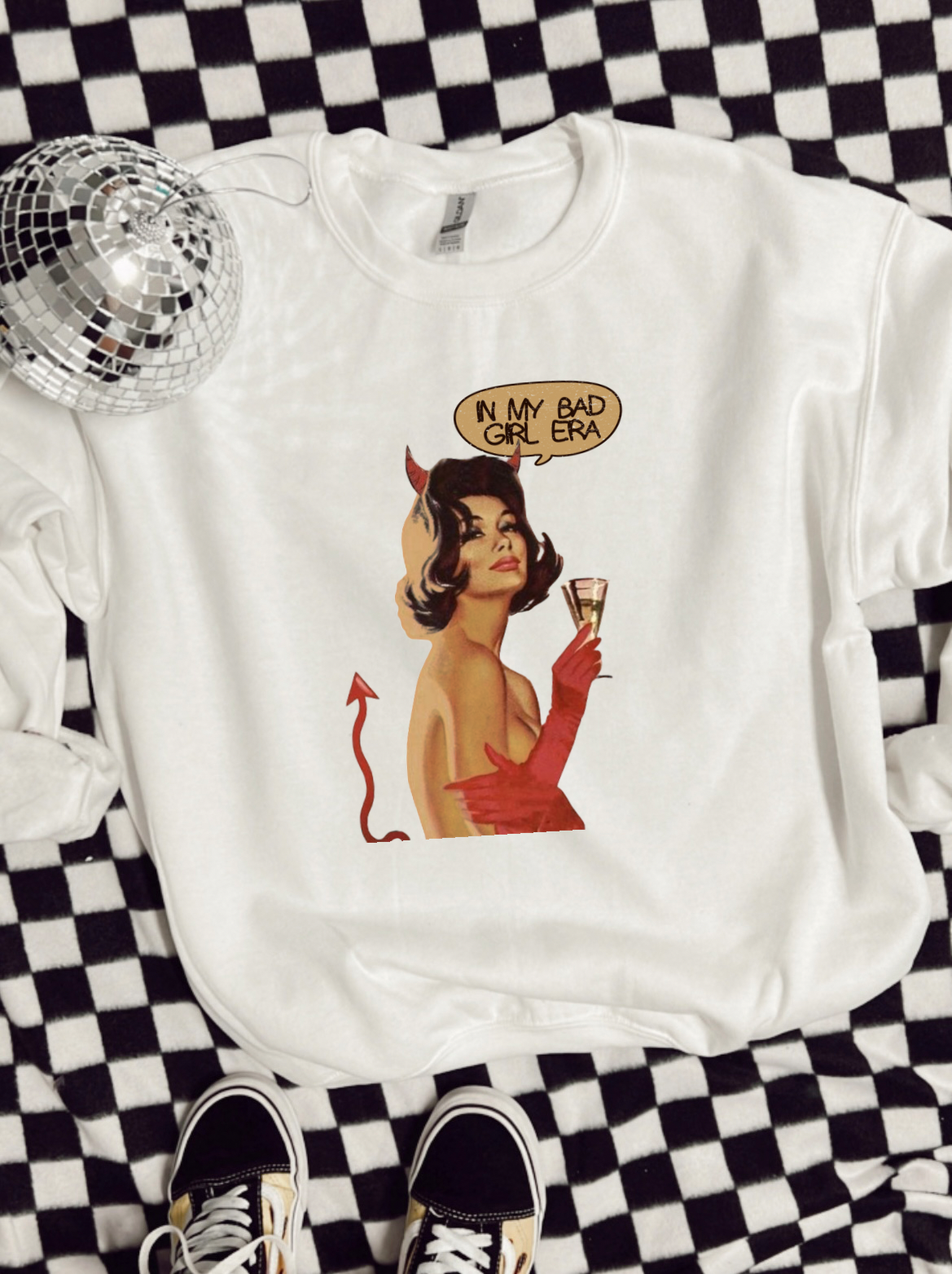 In my bad girl era retro design tee or sweatshirt