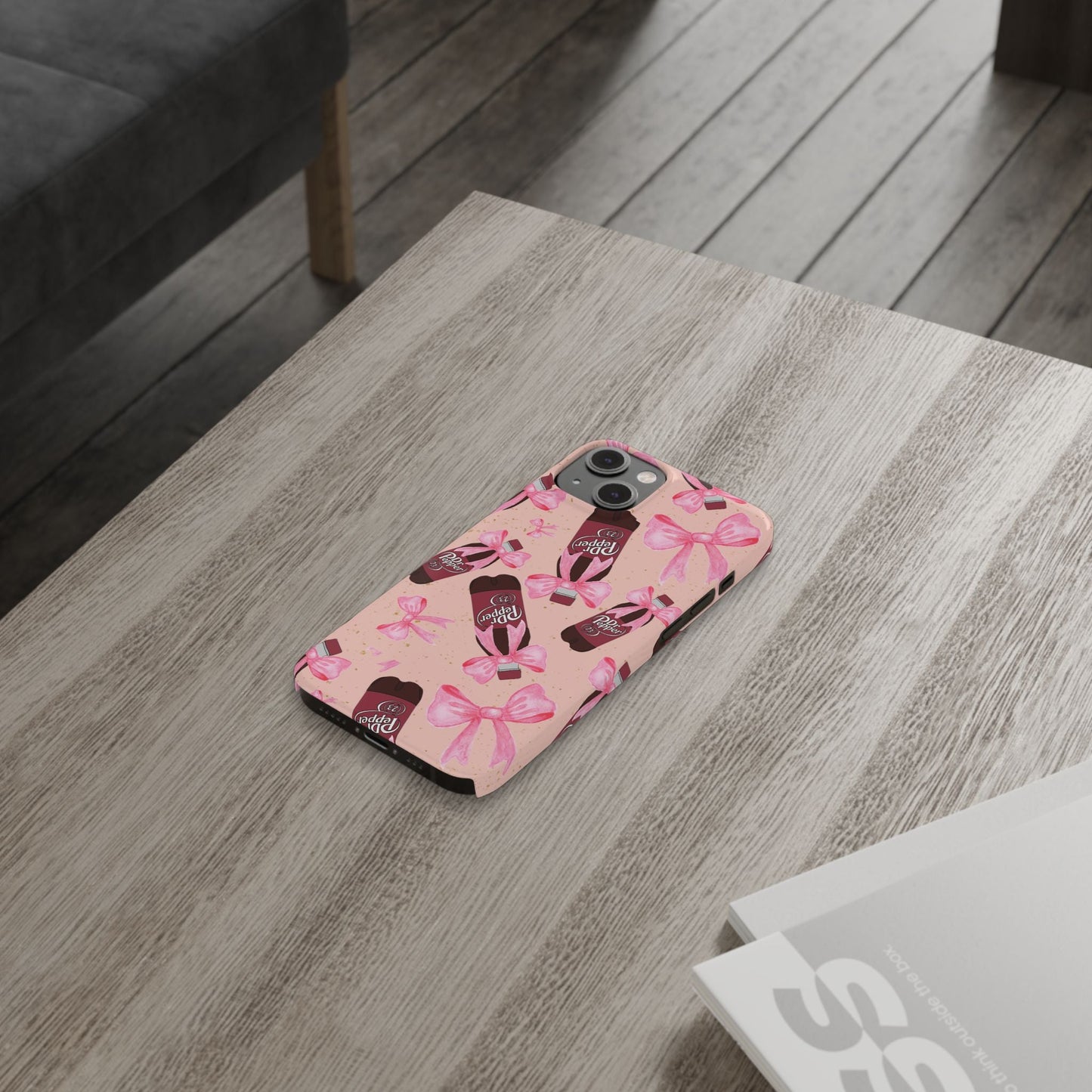 Phone Case - Bow Soda Pink Design