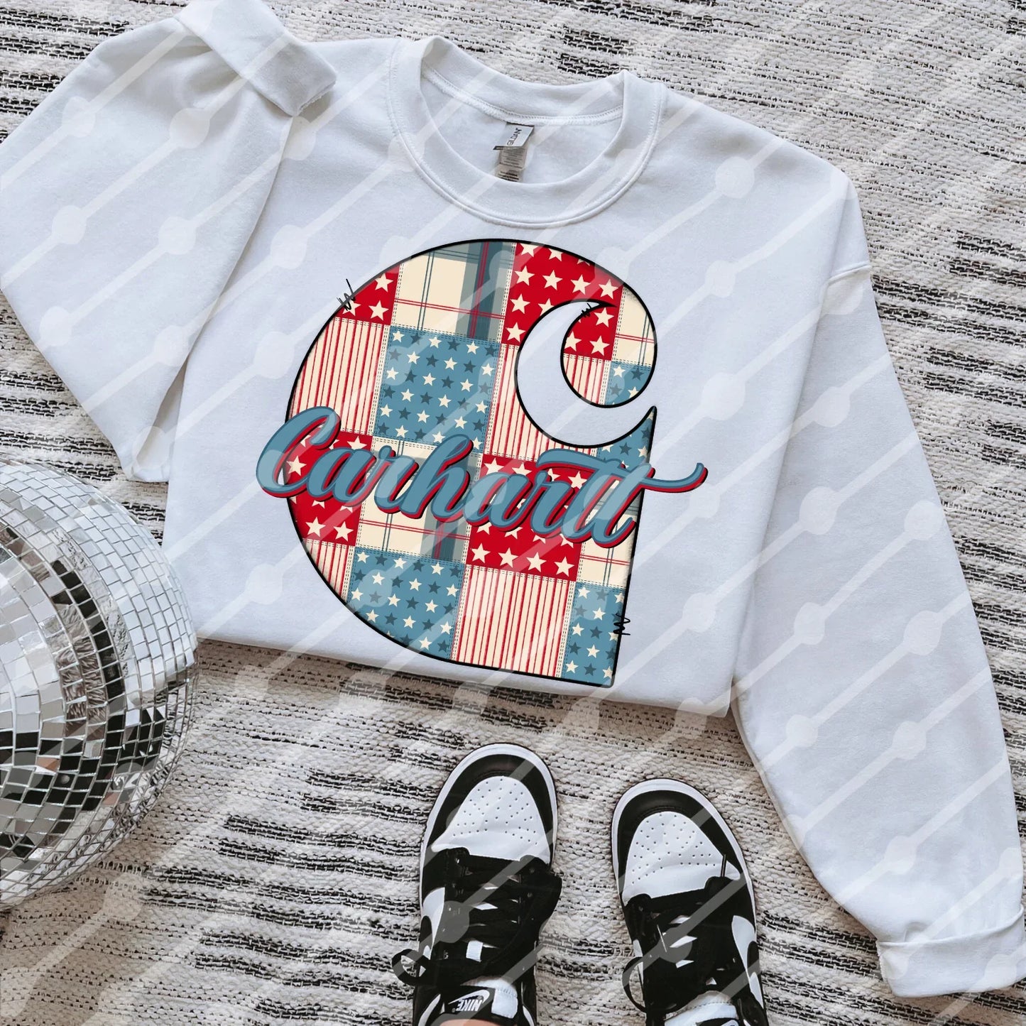 USA patchwork CH tee or sweatshirt