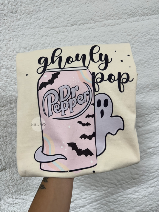 Ghouly pop comfort color & gildan tee