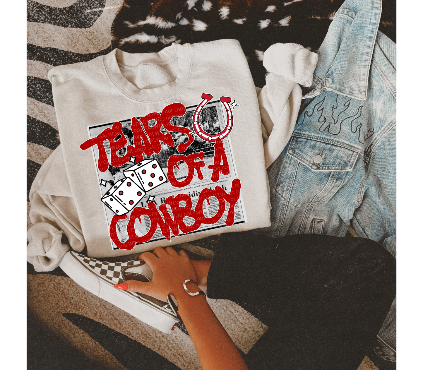 Tears of a cowboy tee or sweatshirt